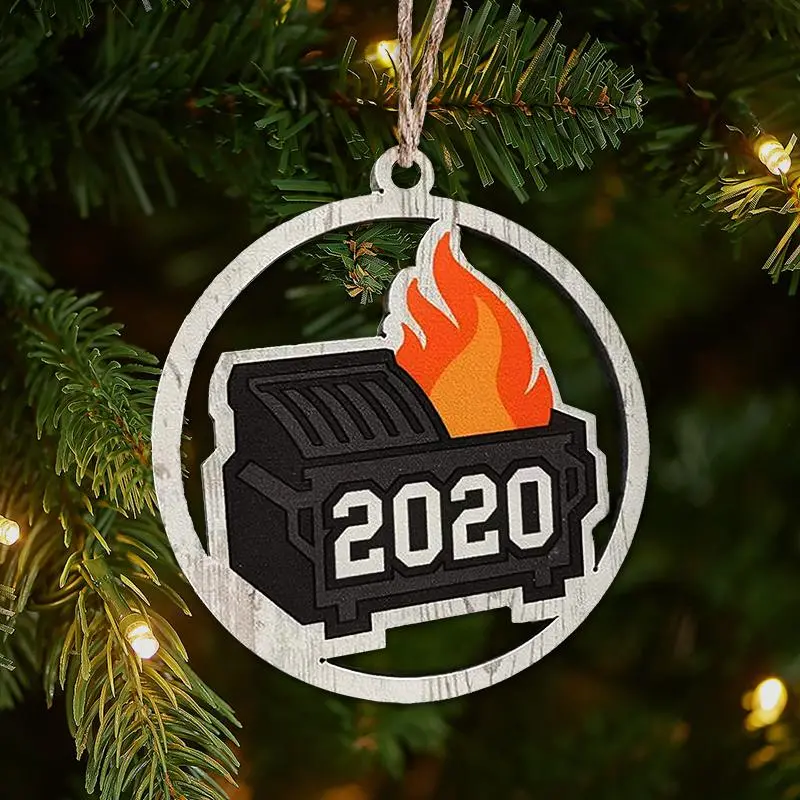 2020 Dumpster Fire Holiday Ornament – Satirical Keepsake 1