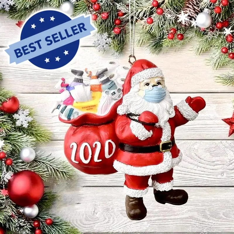 2020 Quarantine Santa Holiday Ornament 1