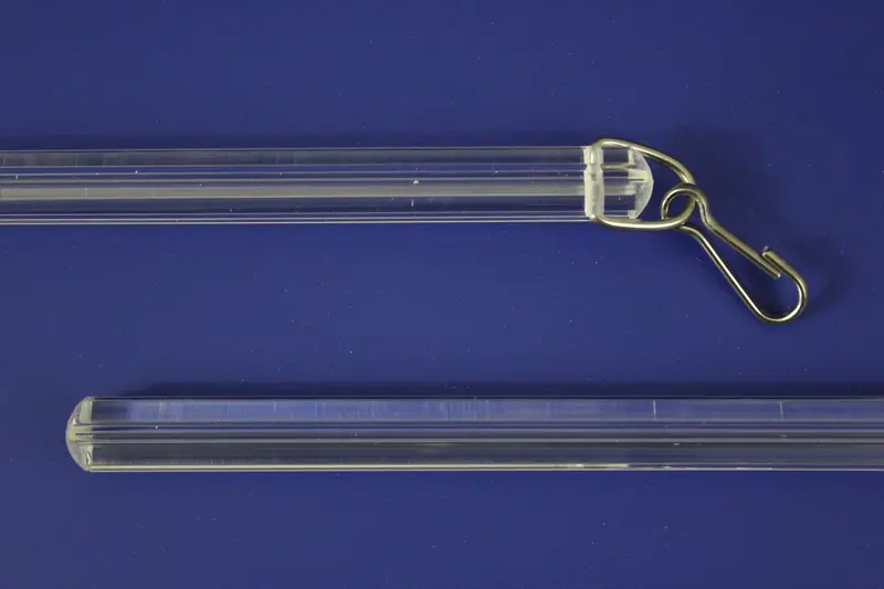 36.5-Inch Fluted Acrylic Baton With Stainless Steel D-Ring And Snap Closure 1