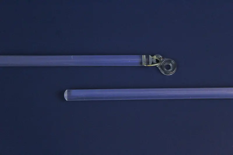 36.5-Inch Smooth Acrylic Baton With Stainless Steel D-Ring And Mounting Adapter 1