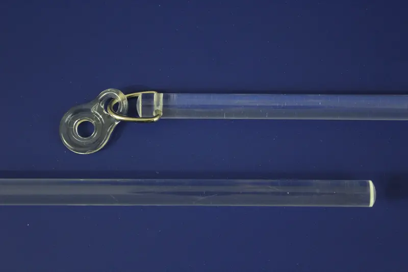 36-Inch Smooth Acrylic Accessibility Baton – 3/8" Diameter, Stainless Steel D-Ring & Mounting Adapter 1