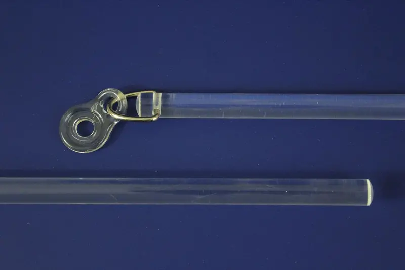 60-Inch Fluted Acrylic Baton With Stainless Steel D-Ring And Mounting Adapter 1