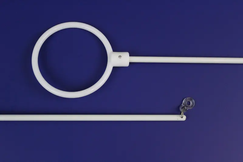 72-Inch Fiberglass Ada Baton – 3/8" Diameter, Stainless Steel D-Ring & Mounting Adapter 1