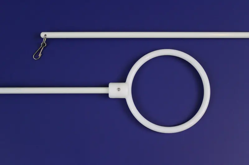 72-Inch Fiberglass Ada Compliance Baton – 3/8" Diameter, Stainless Steel D-Ring & Snap Hook 1