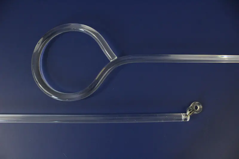 72-Inch Fluted Acrylic Handicap Baton With Stainless Steel D-Ring And Mounting Adapter 1