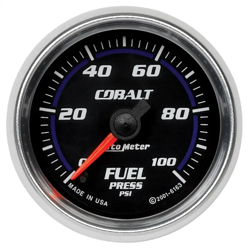 Autometer 6163 Digital Fuel Pressure Gauge – 2-1/16" Diameter, 0–100 Psi, Cobalt Face 1
