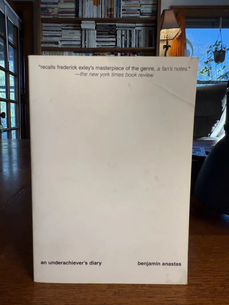 Benjamin Anastas' An Underachiever'S Diary: Memoir Of Ambition And Self-Discovery 1