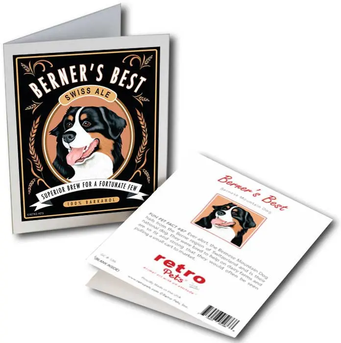 Bernese Mountain Dog Greeting Card Set – 'Berner'S Best' (6-Pack) By Krista Brooks 1
