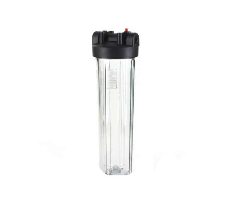 Big Blue 20" Clear Filter Housing With Pressure Relief Button (1" Or 3/4" Npt) 1