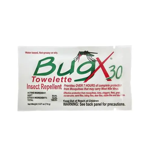 Bugx30 Insect Repellent Towelettes (Individually Wrapped) 1