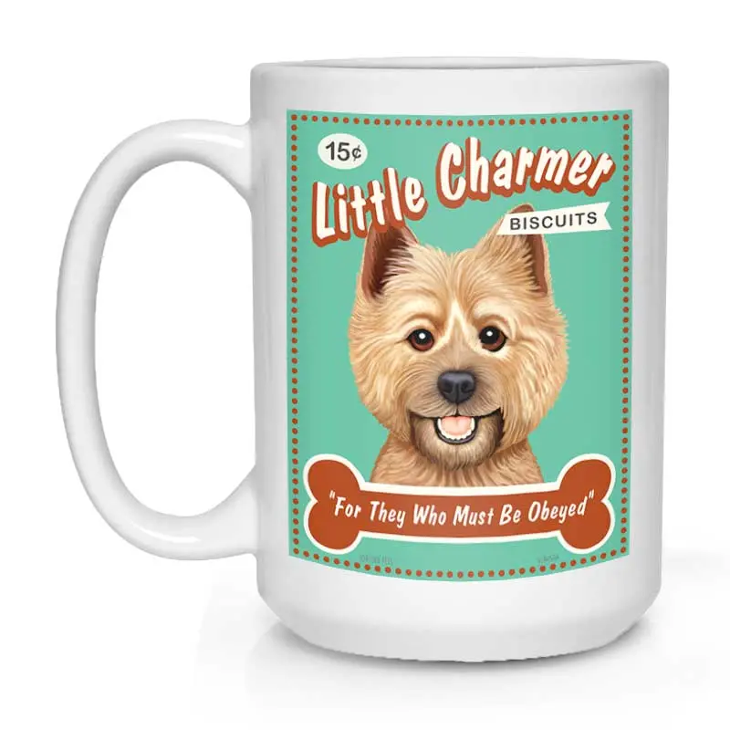 Cairn Terrier Mug – 'Little Charmer' Illustrated 15Oz White Ceramic Cup 1