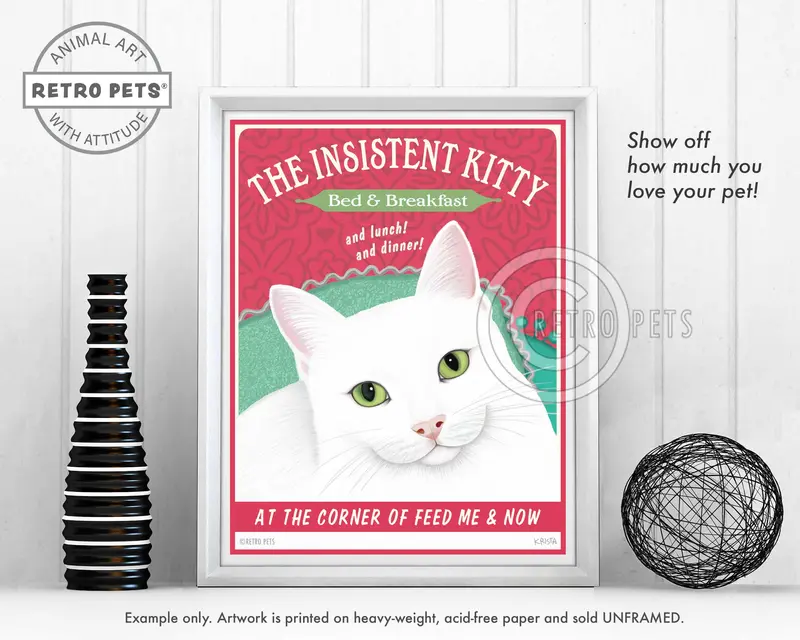 Cat Illustration – 'Insistent Kitty Bed & Breakfast' By Krista Brooks 1
