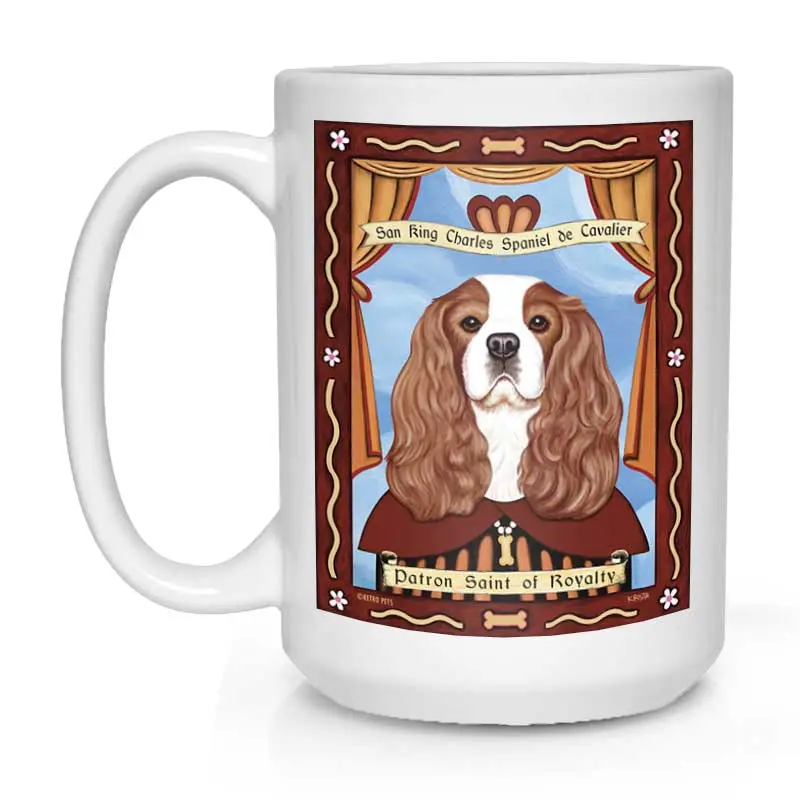 Cavalier King Charles Spaniel Mug – 'Saint Of Royalty' 15Oz Elegant Ceramic Cup 1