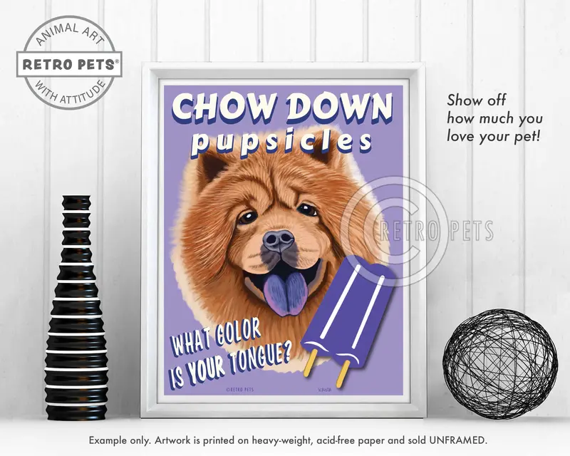 Chow Chow Art – 'What Color Is Your Tongue?' Print By Krista Brooks 1