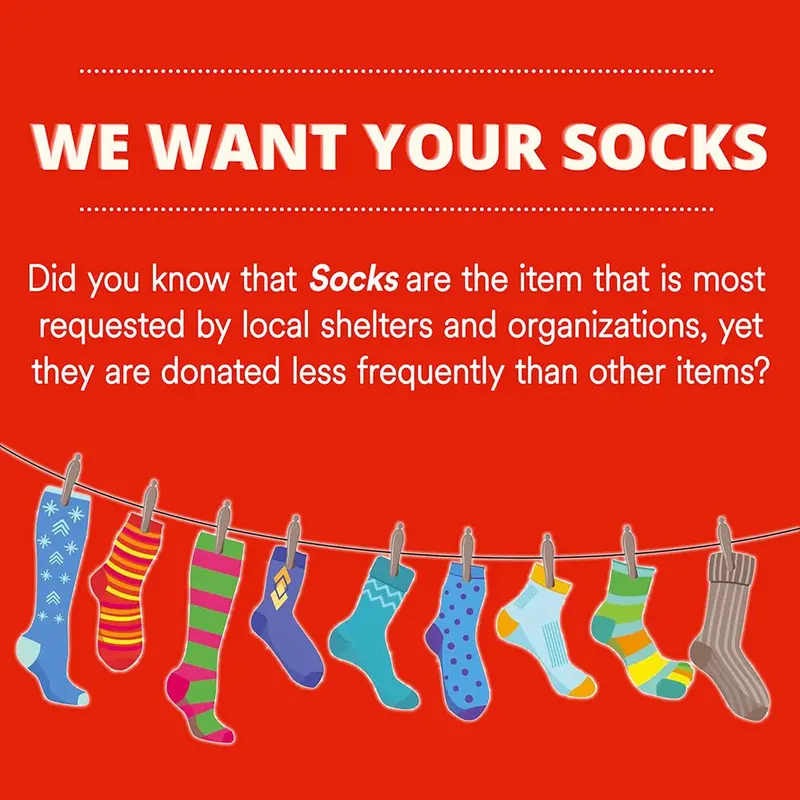 Cws Holiday Sock Drive Donation Initiative 1