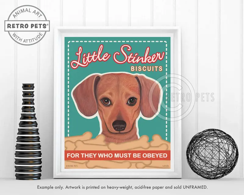 Dachshund Art Print – 'Little Stinker Doxie' By Krista Brooks 1