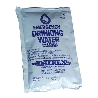Datrex 4 Oz Portable Drinking Water Pouches (Single) 1