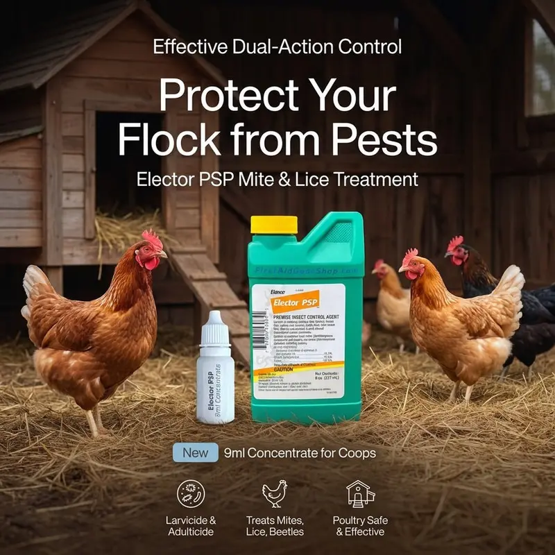 Elector Psp Mite And Lice Control For Poultry, 9 Ml 1
