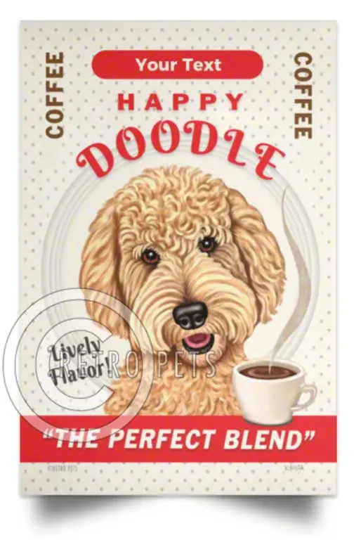 Goldendoodle Poster – Customizable 'Patron Pooch' Art Print In Three Sizes 1