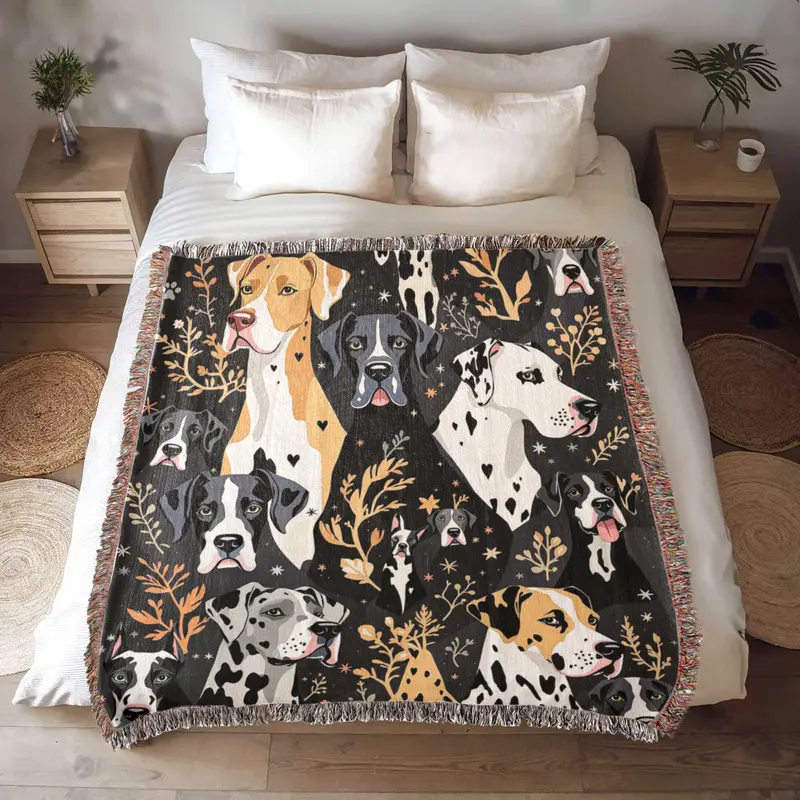 Great Dane Heirloom Woven Blanket – Premium Breed-Specific Throw For Dog Enthusiasts 1
