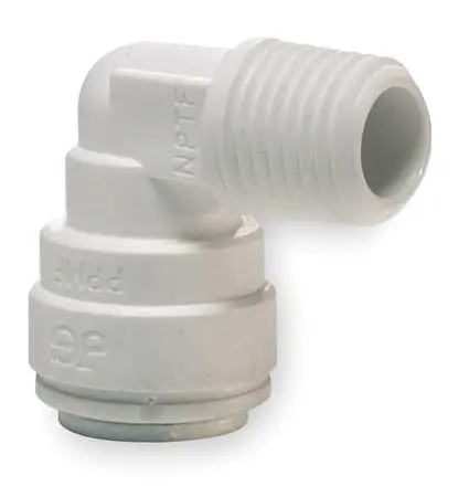 John Guest 90° Elbow: 1/4" Quick Connect To 1/8" Male Thread 1