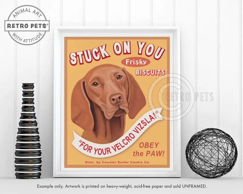 Krista Brooks Vizsla Art Print – 'Stuck On You' Limited Edition 1