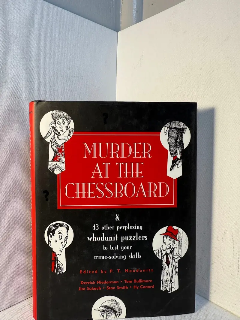 Murder Mystery Set Against A Chessboard Backdrop 1