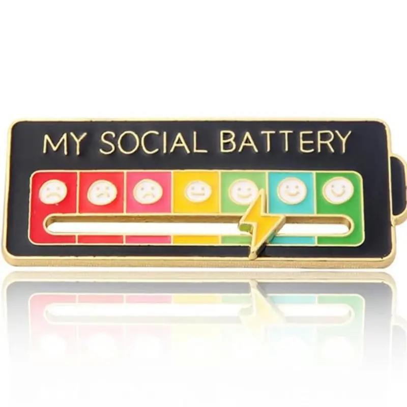 My Social Battery Enamel Pin 1