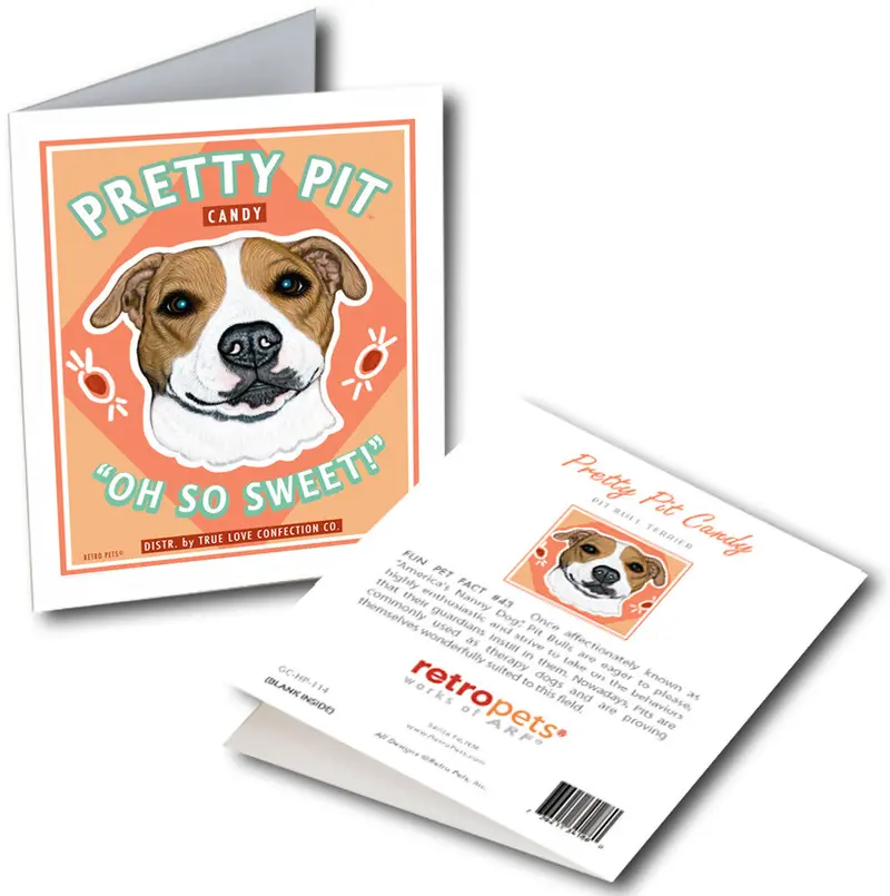 Pit Bull Greeting Cards: "Pretty Pit Candy" By Krista Brooks 1