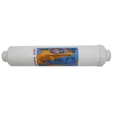 Rainsoft 10-Inch Post-Filter Carbon Replacement Cartridge – 1/4" Female Pipe Thread 1