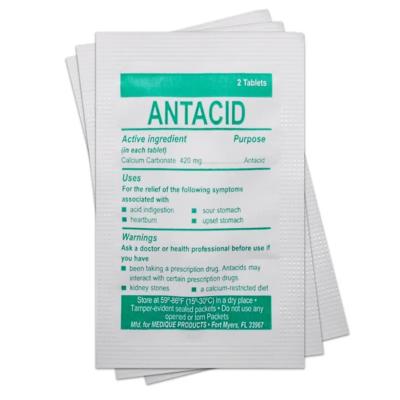 Rapid-Relief Antacid Tablets – Single-Dose Packet 1