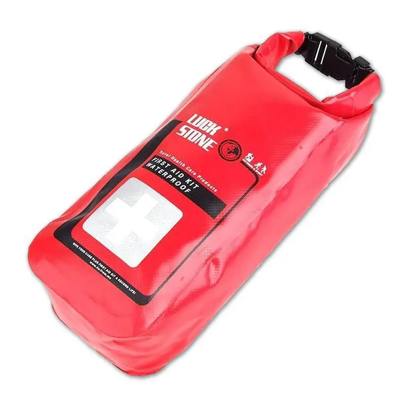 Waterproof 2-Liter Dry Bag First Aid Kit – Red 1
