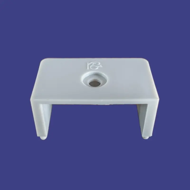 White Plastic End Cap For Cubicle Track Systems 1