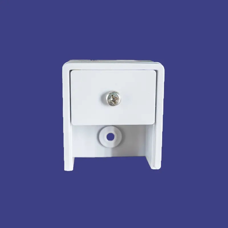 White Plastic End Cap With Gate Feature For Cubicle Tracks 1