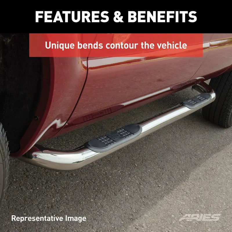 Aries 203008-2 Polished Stainless Steel Side Bars For Select Ford F-150 Models 1