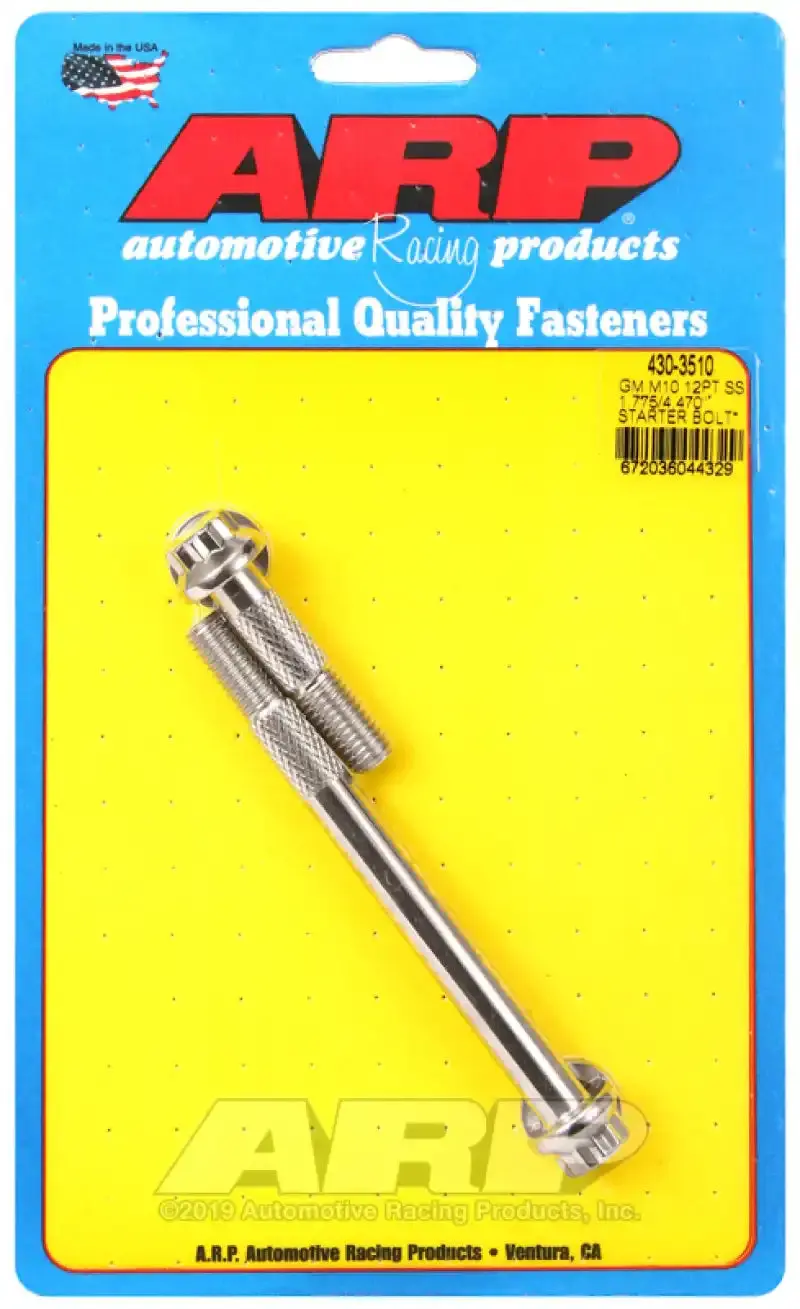 Arp Starter Bolt Kit – Stainless Steel M10 12-Point Bolts For Gm Applications (1.775" X 4.470") 1