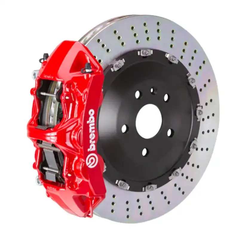 Brembo Front Gt Bbk Rotor For 2017+ Lexus Lc500 & 2018+ Ls500 – 405X34Mm, 6-Piston, Drilled, Two-Piece Red-Coated 1