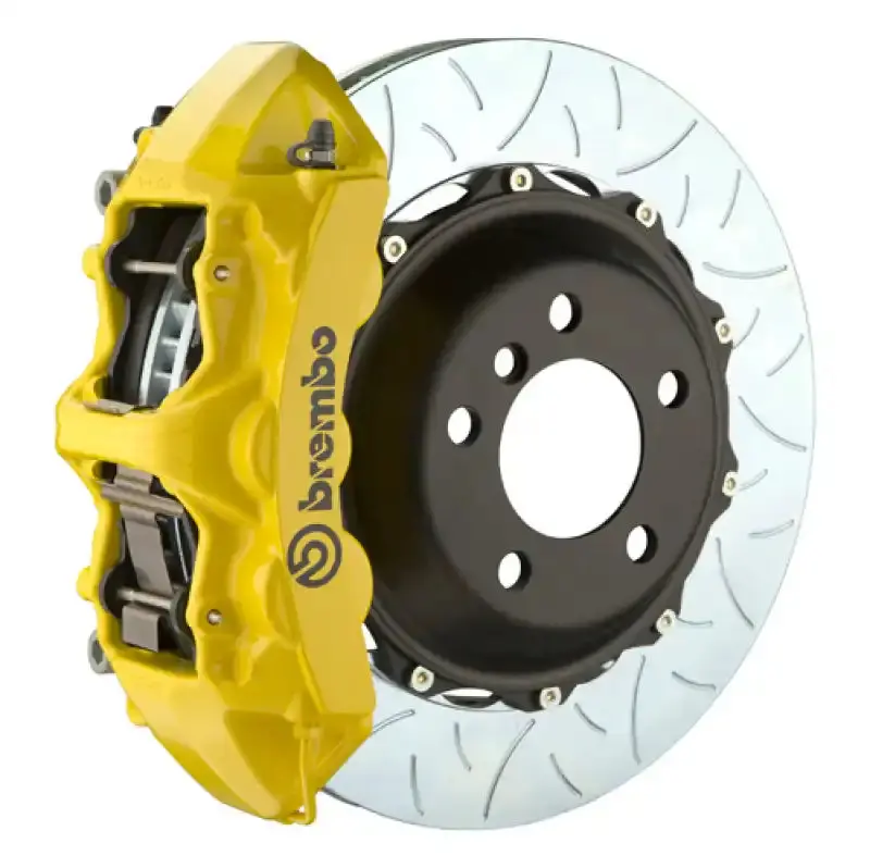 Brembo Gt Bbk Front Rotor – 380X34Mm Two-Piece Slotted, Yellow Finish For 2015–2019 Vw Golf R 1