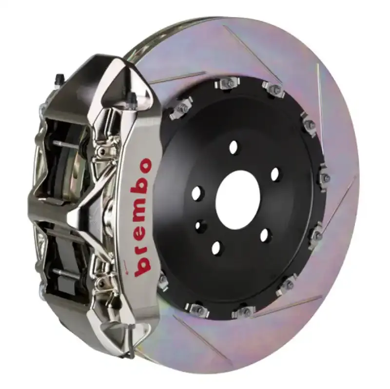 Brembo Gtr Big Brake Kit – Front, 6-Piston Billet Calipers, 405X34Mm Slotted Rotors, Nickel Finish – Fits 2008–2009 Ferrari F430 Scuderia 1