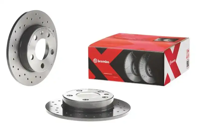 Brembo Premium Cross-Drilled Rear Brake Rotors For Hyundai Elantra (2011–2014) 1