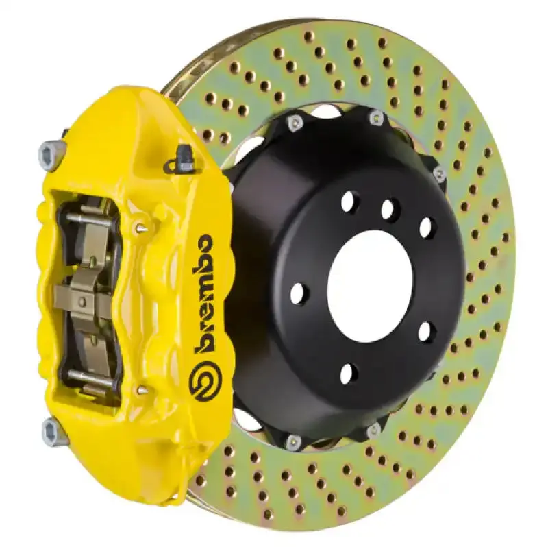 Brembo Rear Gt Big Brake Kit For 1996–2005 Ferrari 550/575 (Excl. Gtc) – 4-Piston Calipers, 380X28Mm Drilled Yellow Rotors 1