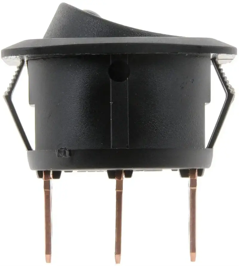 Dorman 84883 Multi-Purpose Illuminated Rocker Switch – 12V, 25A, Green Led, Round Black Design 1
