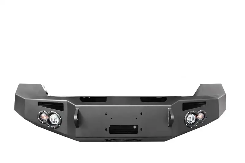 Fab Fours Dr13-H2951-1 Two-Stage Black Powder-Coated Winch Bumper For Trucks (Without Grill Guard) 1