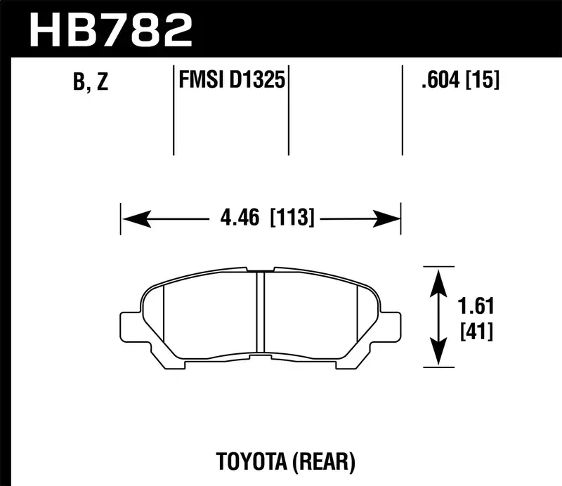 Hawk Performance Hps 5.0 Brake Pads – Hb782B.604 High-Performance Ceramic Compound, 0.604" Thickness 1