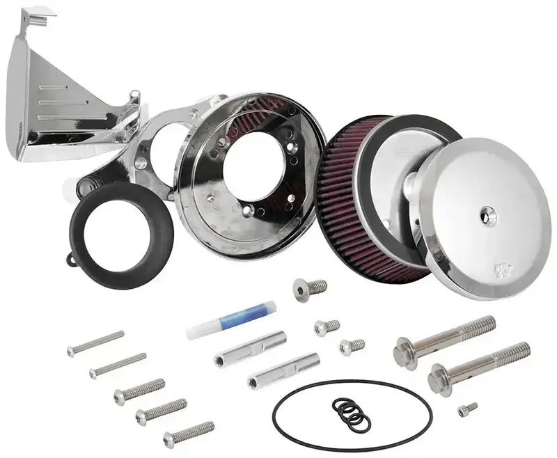 K&N Harley-Davidson Street Metal Intake – Chrome Hammer Finish For Harley Models 1