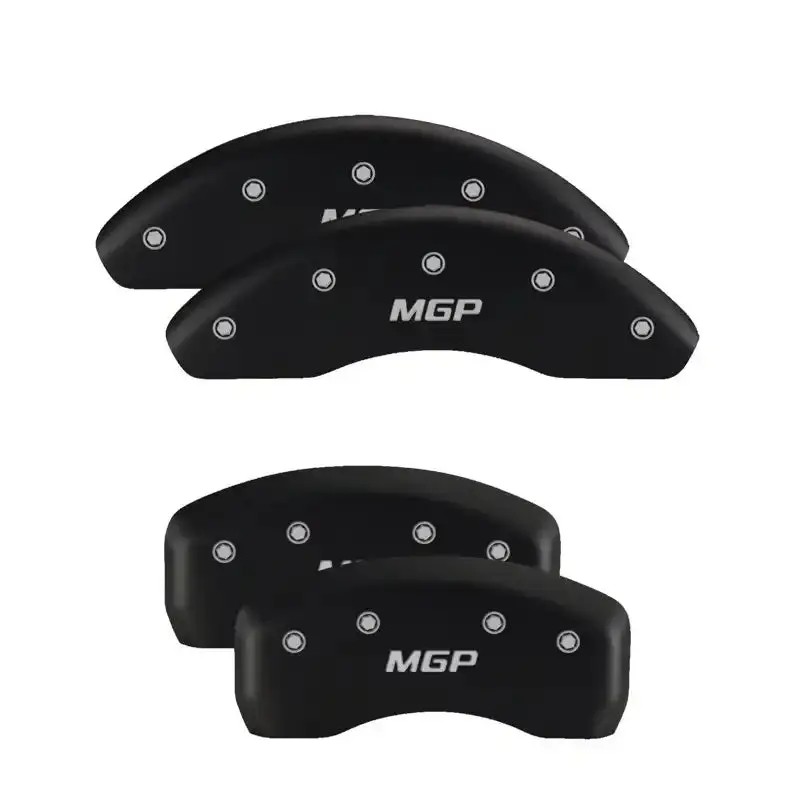 Mgp 4-Piece Caliper Cover Set – Engraved Front & Rear, Red Finish With Silver Chrome Accents 1
