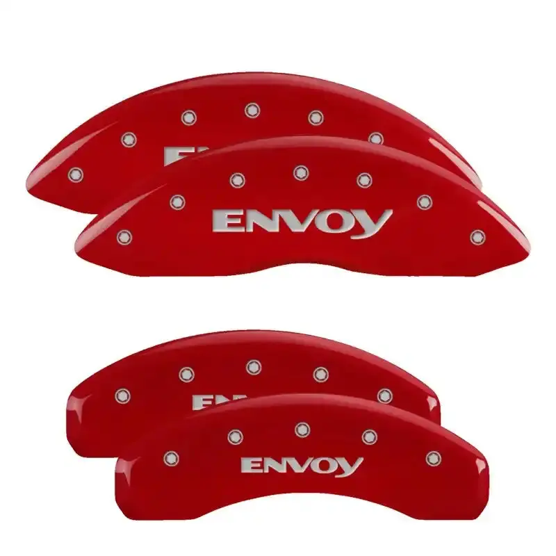 Mgp Engraved 4-Piston Caliper Covers – Mopar Red/Silver Finish 1