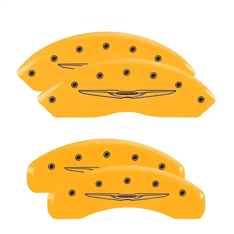 Mgp Engraved Caliper Covers – Front & Rear, Mopar Yellow Finish On Black Char, Fits 2005 Chrysler Crossfire 1