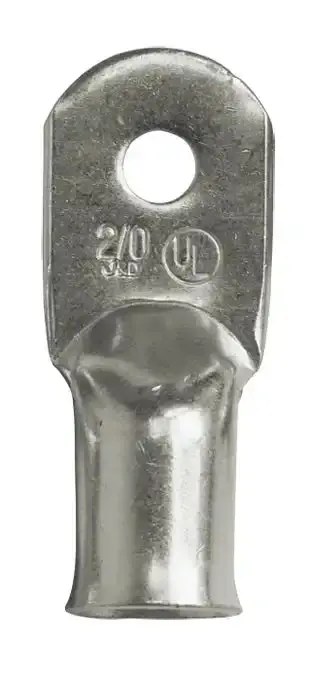 Tinned 5/16" Lug Terminal – #6 Awg, Dual Crimp Design 1