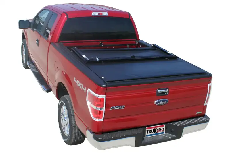 Truxedo Deuce 708801 Soft Tri-Fold Tonneau Cover – Black, Fits 2008–2015 Nissan Titan (8-Foot Bed) 1